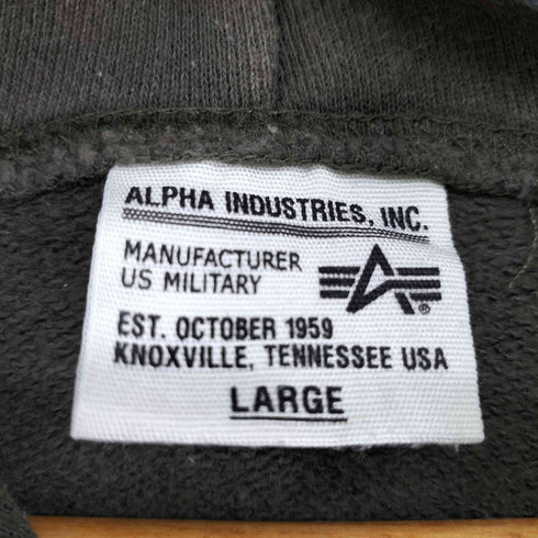 アルファインダストリーズ ALPHA INDUSTRIES プリントフーディ メンズ JPN:L