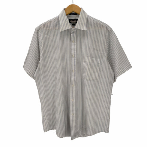 タウンクラフト TOWN CRAFT USA製 S/S ストライプシャツ 襟芯 メンズ 16 1/2