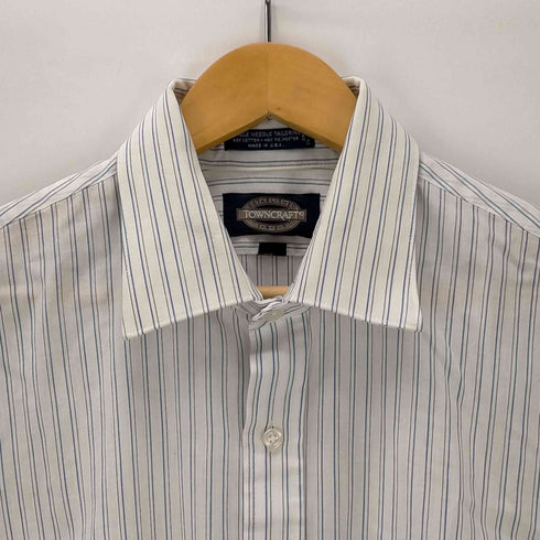 タウンクラフト TOWN CRAFT USA製 S/S ストライプシャツ 襟芯 メンズ 16 1/2
