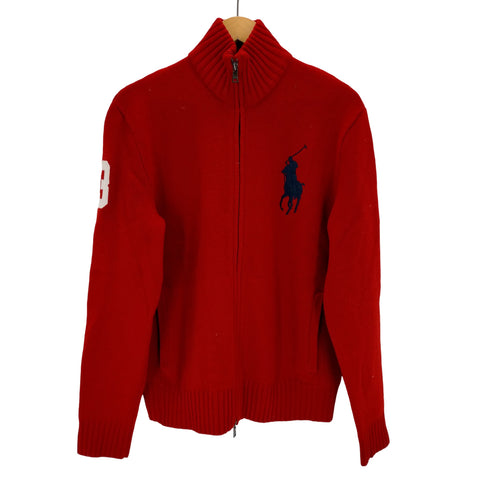 ポロバイラルフローレン Polo by RALPH LAUREN ビッグポニー ジップアップ ニットカーディガン メンズ import:M