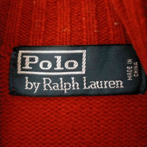 ポロバイラルフローレン Polo by RALPH LAUREN ビッグポニー ジップアップ ニットカーディガン メンズ import:M
