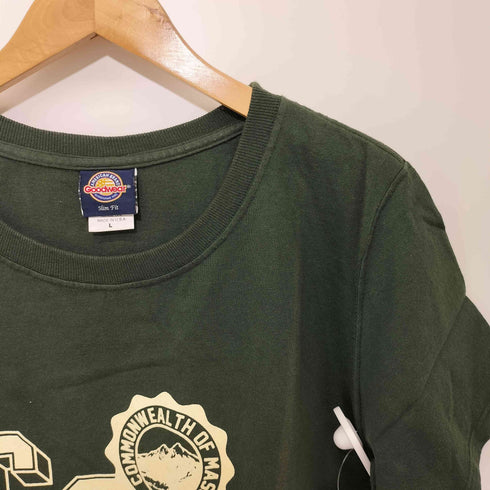 グッドウェア GOODWEAR USA製 クルーネック フロントロゴコットン半袖Tシャツ メンズ L