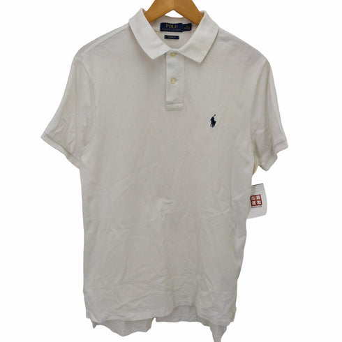 ポロラルフローレン POLO RALPH LAUREN custom fit ワンポイント刺繍鹿の子ポロシャツ メンズ M