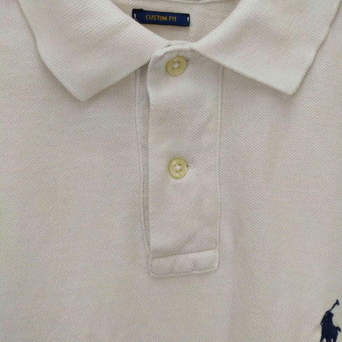 ポロラルフローレン POLO RALPH LAUREN custom fit ワンポイント刺繍鹿の子ポロシャツ メンズ M