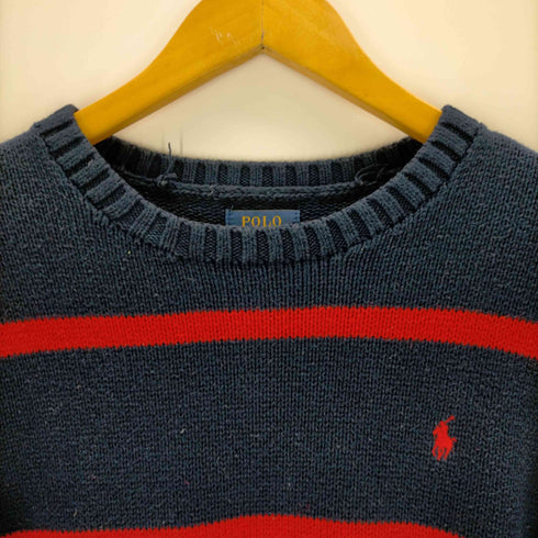 ポロラルフローレン POLO RALPH LAUREN ボーダー ウール混 コットンニット メンズ XL(18-20)