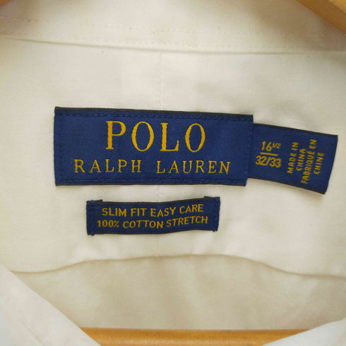ポロラルフローレン POLO RALPH LAUREN slim fit easy care ワンポイント刺繍シャツ メンズ 32/33