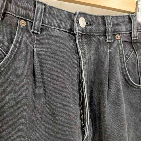 ザラ ZARA テーパード ブラックデニムパンツ レディース EUR:36