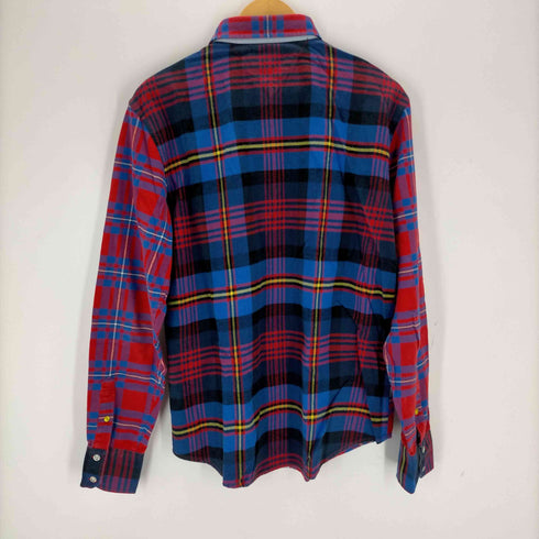 トミー TOMMY タータンチェック 長袖コットンシャツ メンズ import:L