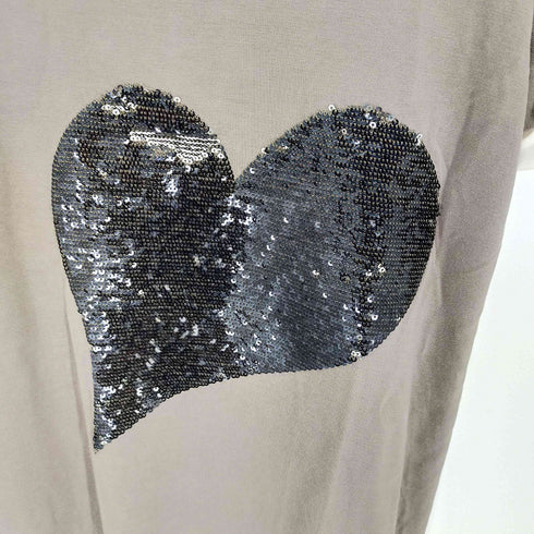 アンタイトル UNTITLED フロントスパンコールカットソー ハート レディース FR:44