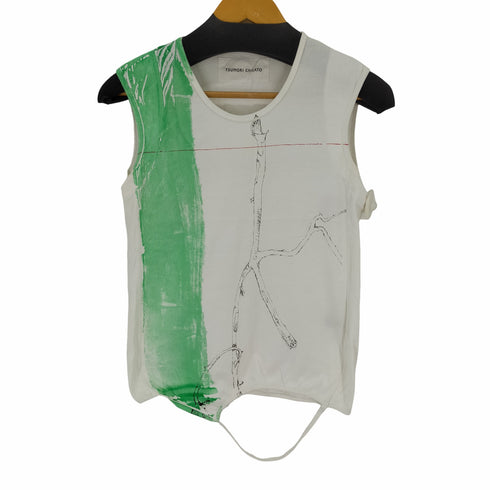 ツモリチサト TSUMORI CHISATO フロント絵画デザインタンクトップ レイヤー レディース