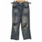 JHL-JEANS ダメージワイドバギーパンツ サイドシンチバック カットオフ メンズ JPN:L