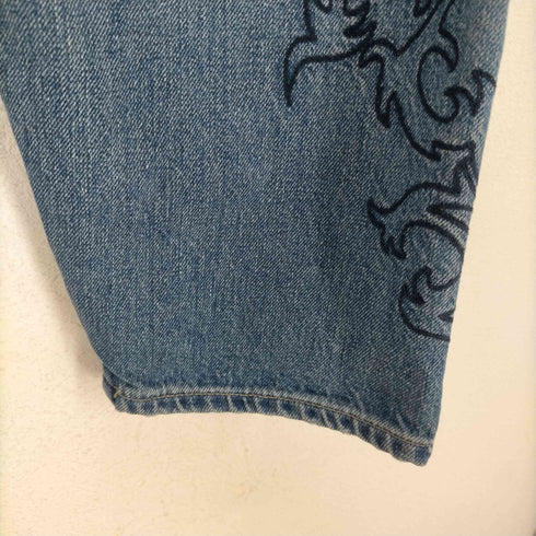 リーバイスメイドアンドクラフテッド Levis Made & Crafted BARREL CROP 刺繍デザインジッパーフライデニムパンツ メンズ 26