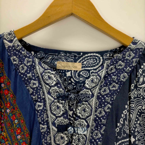 ハナトギター 花とギター organ za vintage fabric dress バンダナ パッチワーク レディース