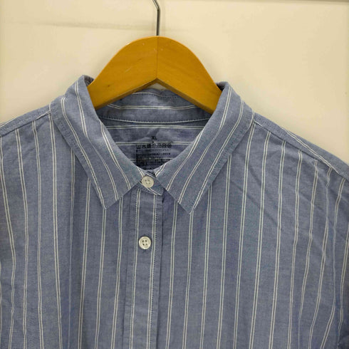 ムジルシリョウヒン 無印良品 洗いざらし ブロードレギュラーカラー長袖ワンピース レディース JPN:XL