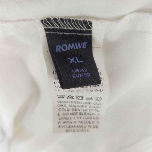 ROMWE バイカラーベースボールシャツ メンズ JPN:XL