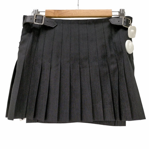 コムデギャルソン COMME des GARCONS AD2000 フロントフリル装飾 プリーツスカート レディース JPN:M