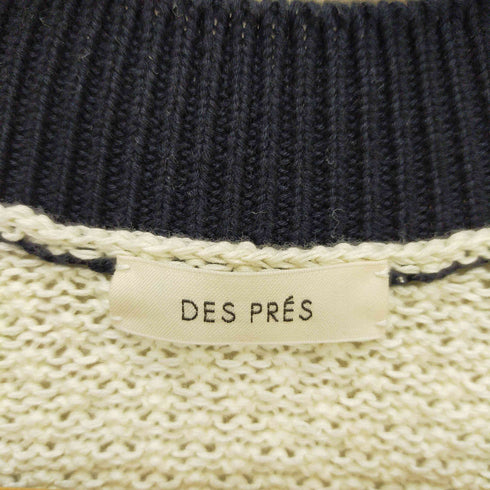 デプレ DES PRES ミックスステッチニット フロントオープンカーディガン レディース F