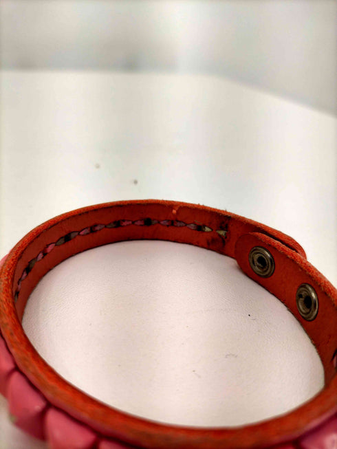 コーティングレザースタッズブレスレット メンズ