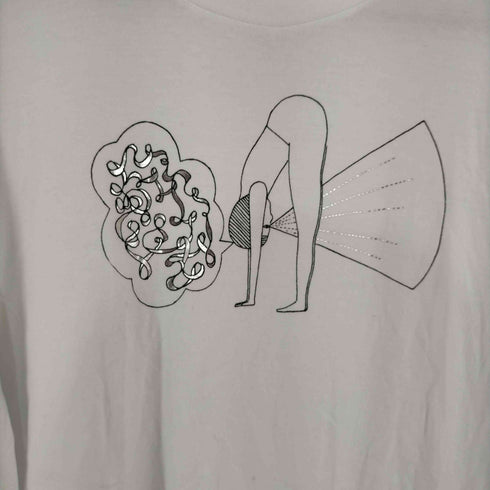 ミナペルホネン mina perhonen つづく展 フロントプリント L/S TEE レディース