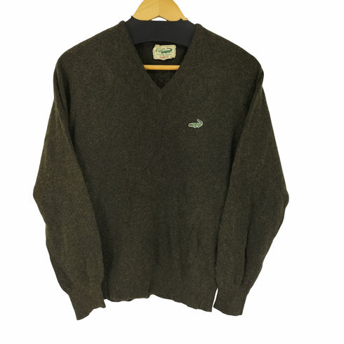 クロコダイル crocodile ロゴワッペン Vネック ウールニット メンズ JPN:M