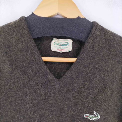 クロコダイル crocodile ロゴワッペン Vネック ウールニット メンズ JPN:M