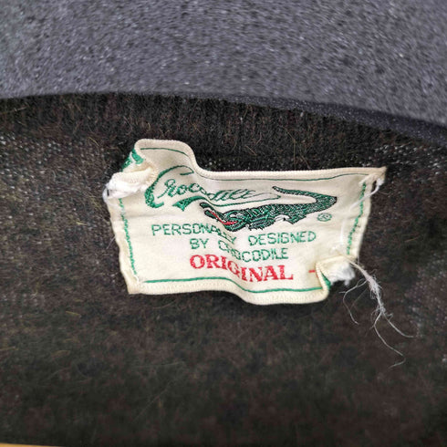 クロコダイル crocodile ロゴワッペン Vネック ウールニット メンズ JPN:M