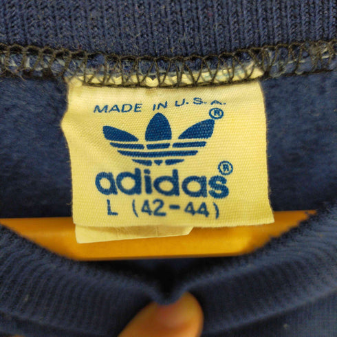 アディダス adidas 80s USA製裏起毛クルーネックトレーナー メンズ L