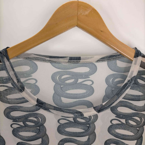 ヒステリックグラマー HYSTERIC GLAMOUR SNAKE LOOP柄 Tシャツ レディース FREE
