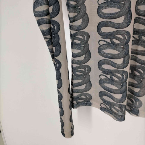 ヒステリックグラマー HYSTERIC GLAMOUR SNAKE LOOP柄 Tシャツ レディース FREE