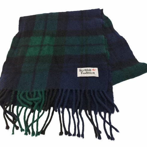 スコティッシュトラディション scottish tradition アンゴラ混 ウールマフラー BLACKWATCH ブラックウォッチ メンズ
