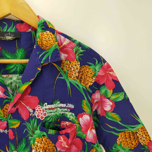 ロイヤルクリエーションズ ROYAL CREATIONS 総柄アロハシャツ メンズ L
