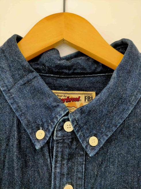 インターブリード INTERBREED 1992 ベア刺繍デニムシャツ メンズ JPN:L