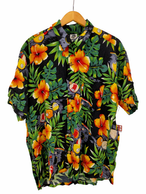 - kennington 90S レイタグ ビリヤードレーヨンアロハシャツ メンズ import:XL
