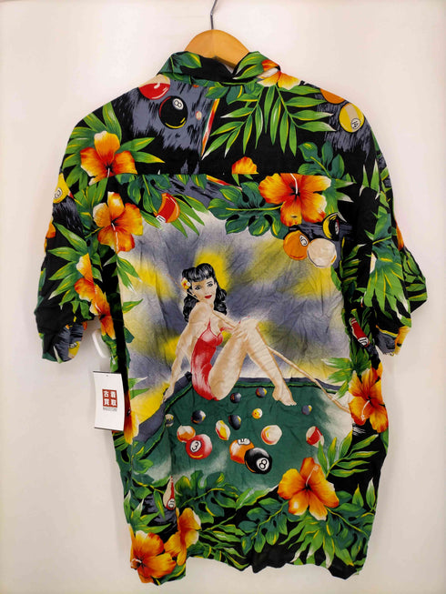 - kennington 90S レイタグ ビリヤードレーヨンアロハシャツ メンズ import:XL