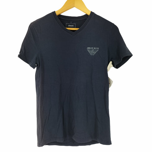 アルマーニジーンズ ARMANI JEANS イタリア製 プリントVネックTシャツ メンズ S