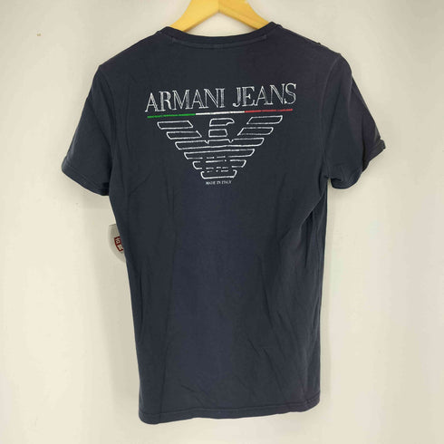 アルマーニジーンズ ARMANI JEANS イタリア製 プリントVネックTシャツ メンズ S