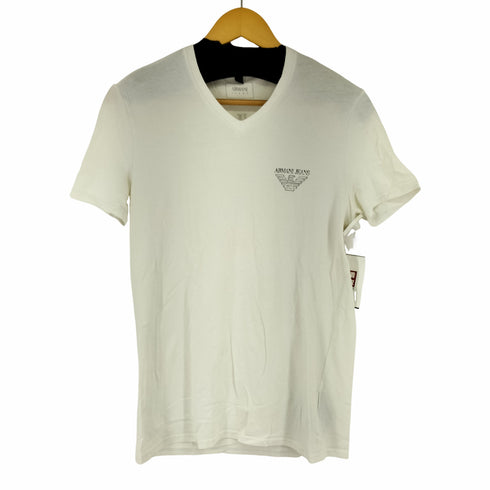 アルマーニジーンズ ARMANI JEANS イタリア製 プリントVネックTシャツ メンズ S