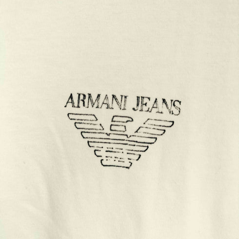 アルマーニジーンズ ARMANI JEANS イタリア製 プリントVネックTシャツ メンズ S