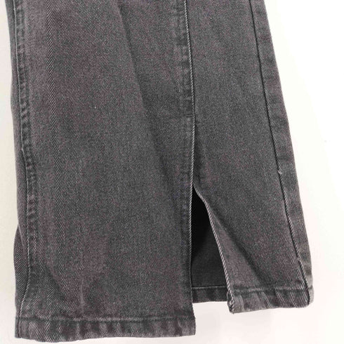スリットブラックデニムパンツ メンズ 2XL