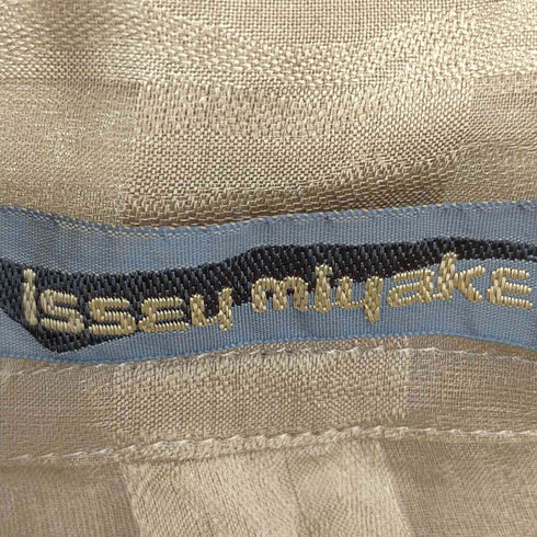 イッセイミヤケ ISSEY MIYAKE 筆タグ シルク100 チェック ダブル テーラードジャケット シアー レディース JPN:M