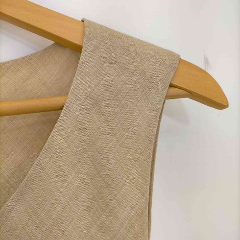 イッセイミヤケ ISSEY MIYAKE ウールレーヨン 切替 ノースリーブワンピース レディース JPN:M