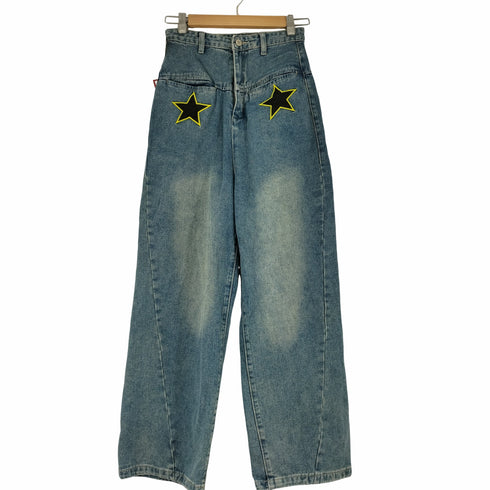 yukahouse スターデザインデニムパンツ レディース