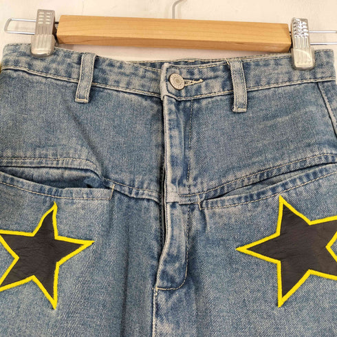 yukahouse スターデザインデニムパンツ レディース