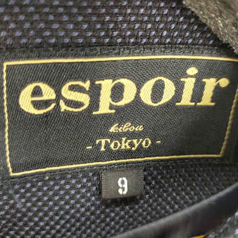 エスポワール ESPOIR 9号 メアリーココ ワンピース セットアップ お受験スーツ 濃紺 2つボタン レディース 9号