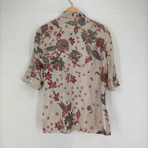 マックスマーラ MAXMARA MADE IN ITALY 白タグ 花柄比翼S/S シャツ レディース EUR:42