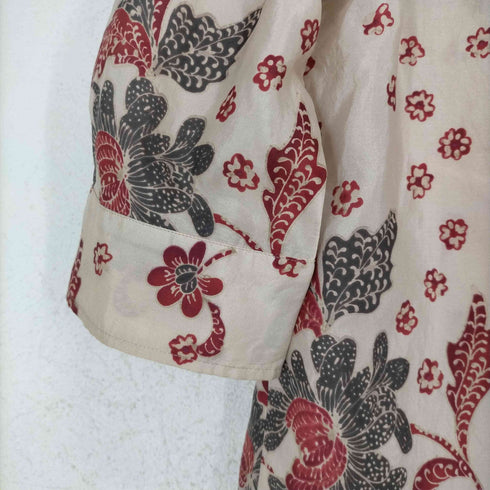 マックスマーラ MAXMARA MADE IN ITALY 白タグ 花柄比翼S/S シャツ レディース EUR:42