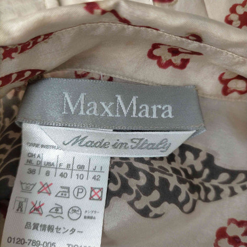 マックスマーラ MAXMARA MADE IN ITALY 白タグ 花柄比翼S/S シャツ レディース EUR:42
