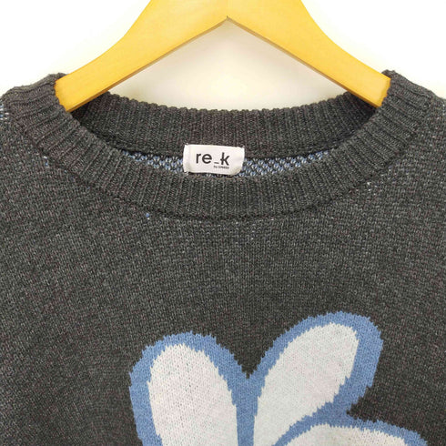 ジュンレッド JUNRed re k 総柄オーバーサイズニットセーター メンズ M