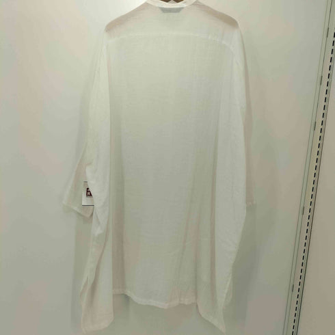 ミズイロインド mizuiro ind 23SS ガーゼスタンドカラーロングスリーブシャツチュニック レディース