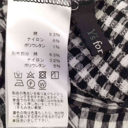 ワイズフォーリビング Ys for living ギンガムチェック バルーンパンツ レディース
